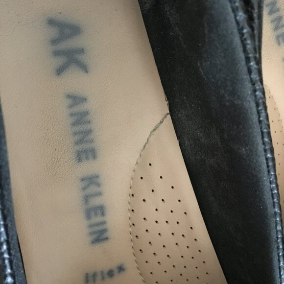 Women's Anne Klein Loafers Shoes Size 8 Black Pebbled Vegan Leather Loafers - Picture 6 of 6